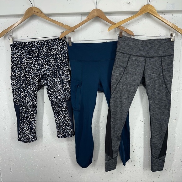 Athleta Lot of 3 size Small Athletic Leggings with phone pockets - Picture 2 of 14